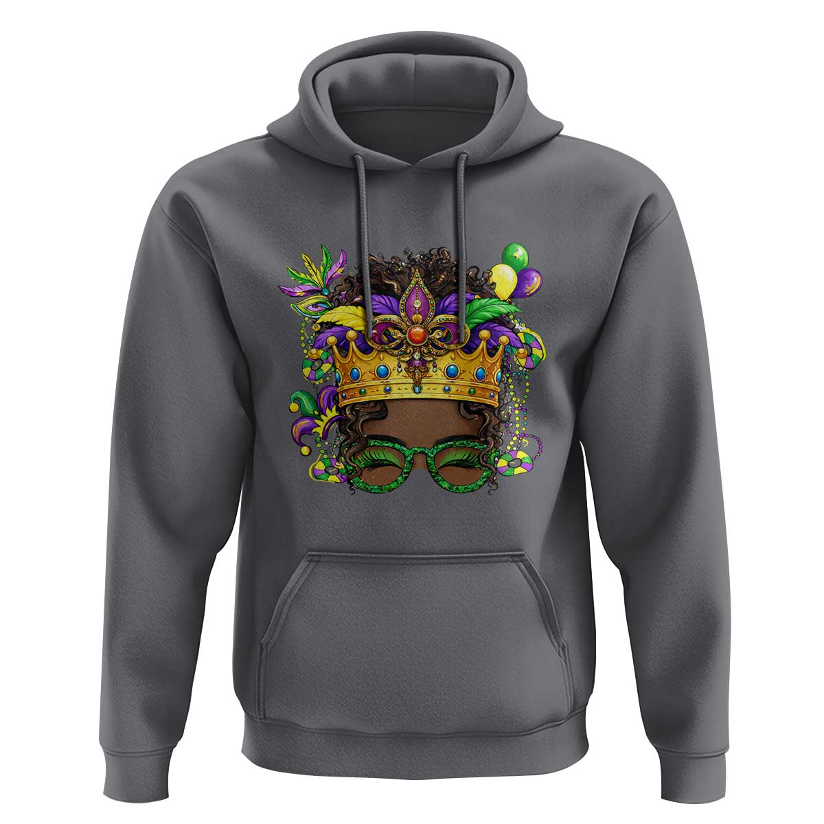 Mardi Gras Queen Hoodie Messy Pun Carnival Party