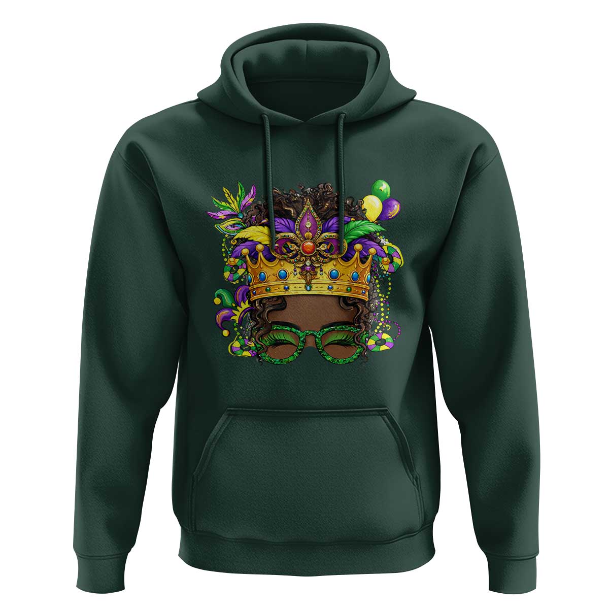 Mardi Gras Queen Hoodie Messy Pun Carnival Party