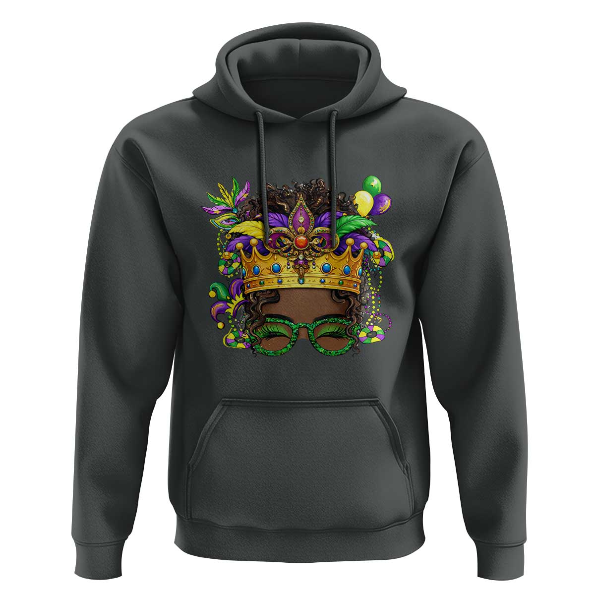 Mardi Gras Queen Hoodie Messy Pun Carnival Party