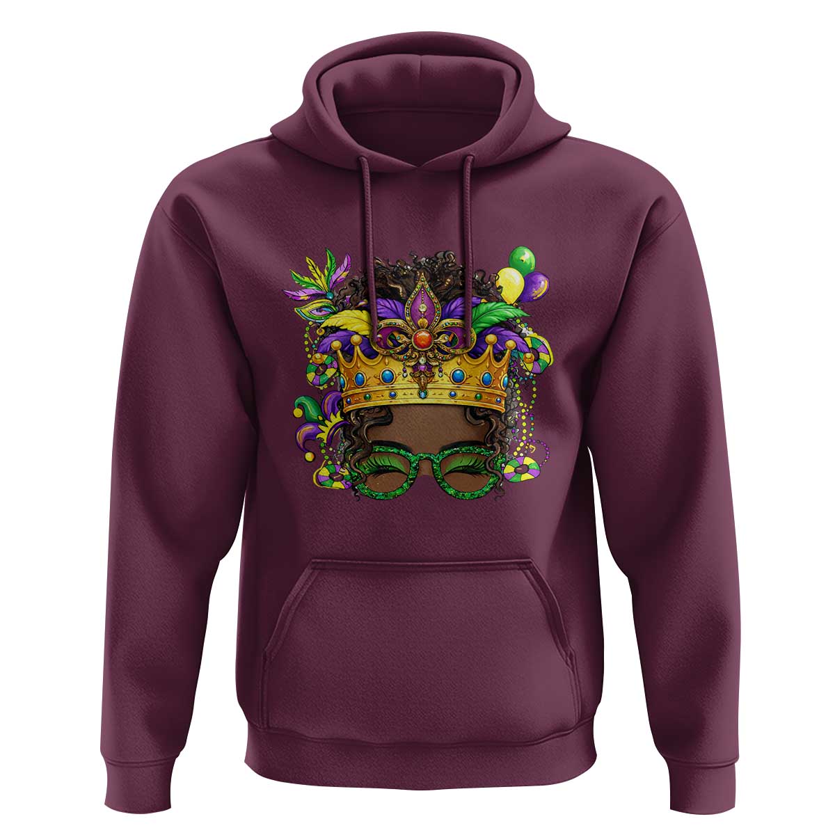 Mardi Gras Queen Hoodie Messy Pun Carnival Party