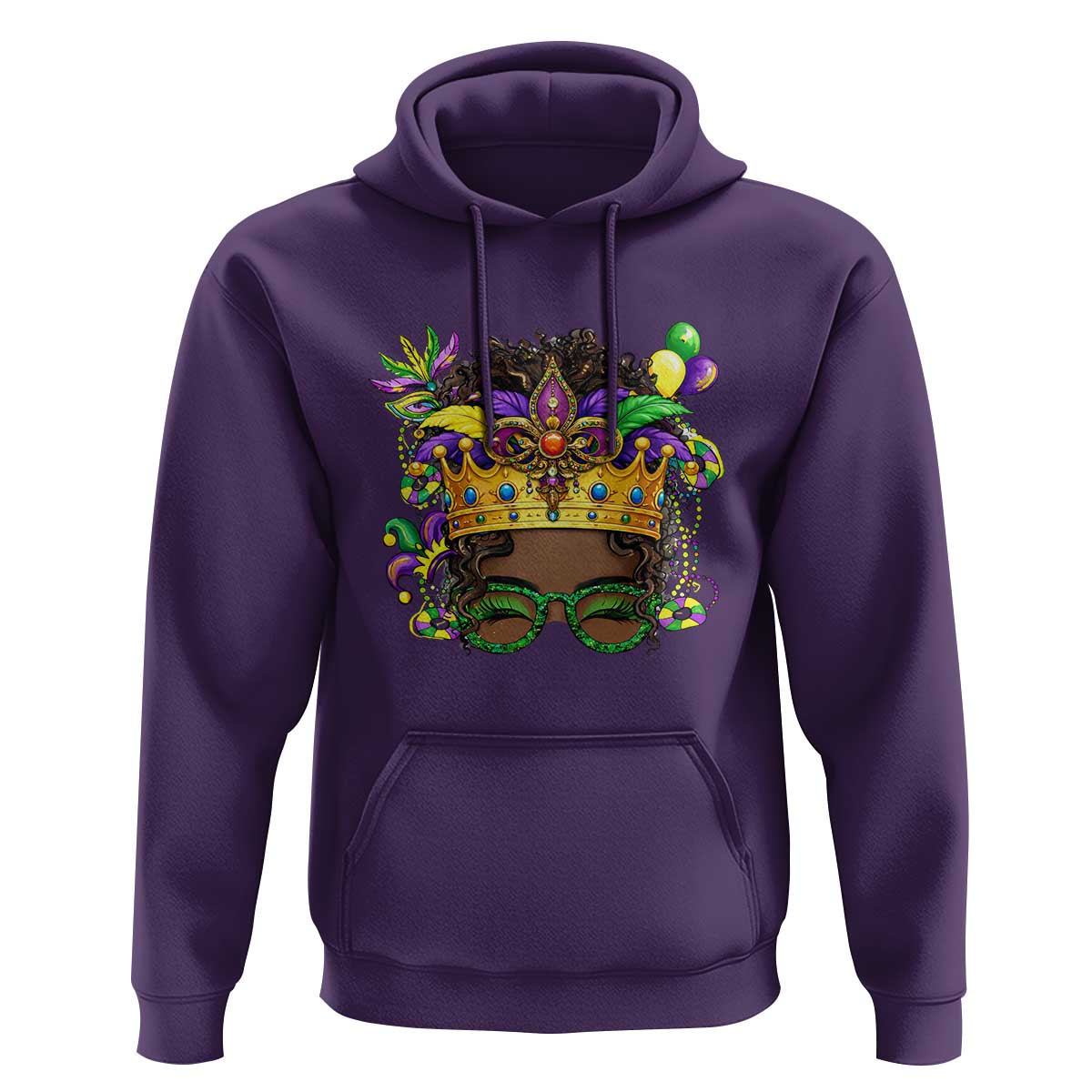 Mardi Gras Queen Hoodie Messy Pun Carnival Party