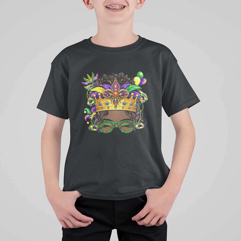 Mardi Gras Queen T Shirt For Kid Messy Pun Carnival Party