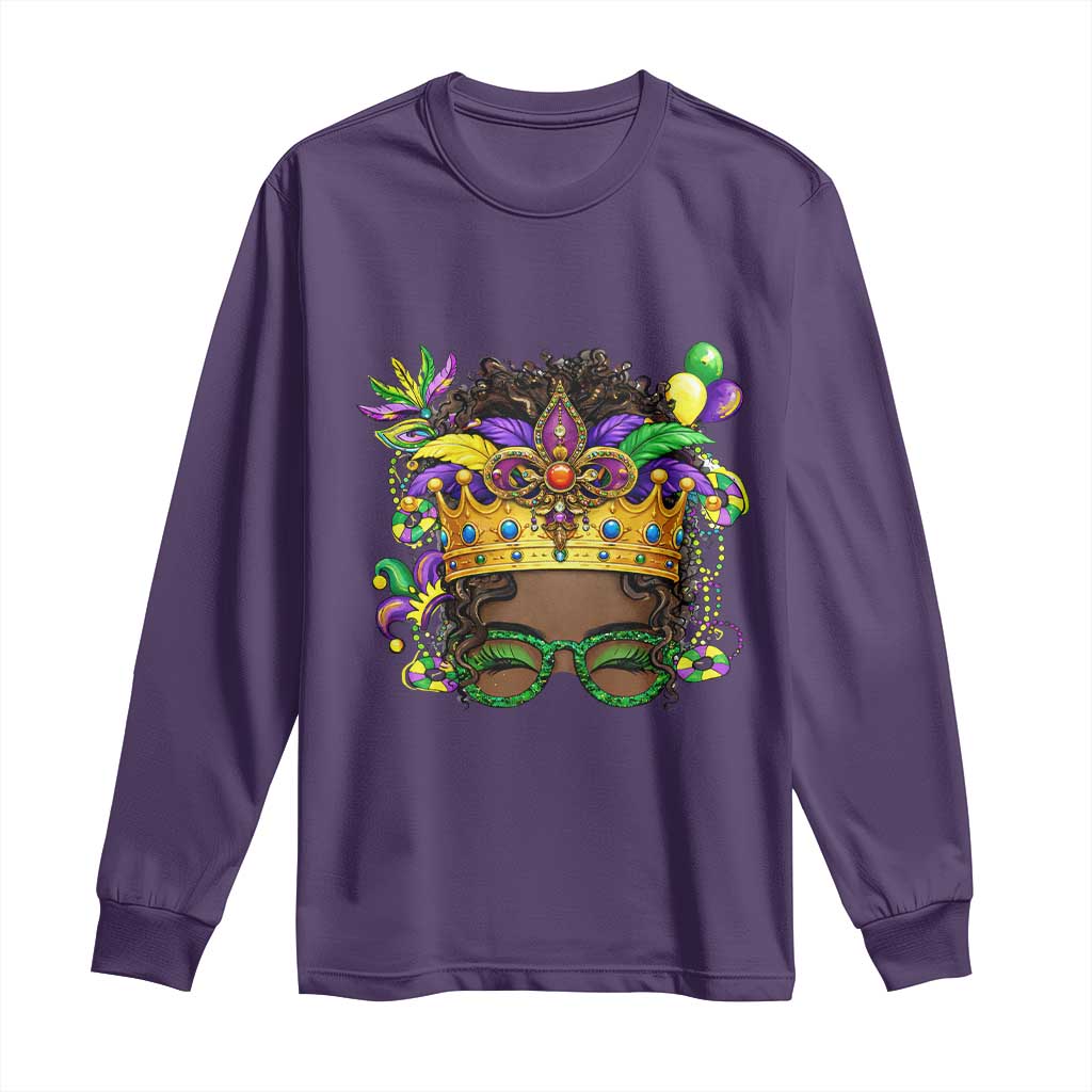 Mardi Gras Queen Long Sleeve Shirt Messy Pun Carnival Party