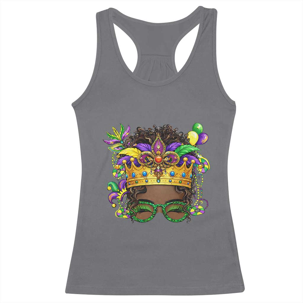 Mardi Gras Queen Racerback Tank Top Messy Pun Carnival Party