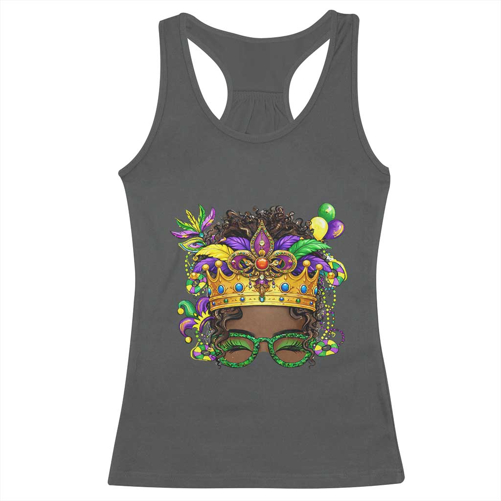 Mardi Gras Queen Racerback Tank Top Messy Pun Carnival Party