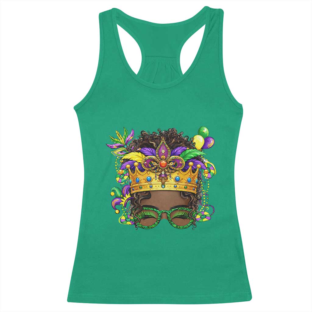 Mardi Gras Queen Racerback Tank Top Messy Pun Carnival Party