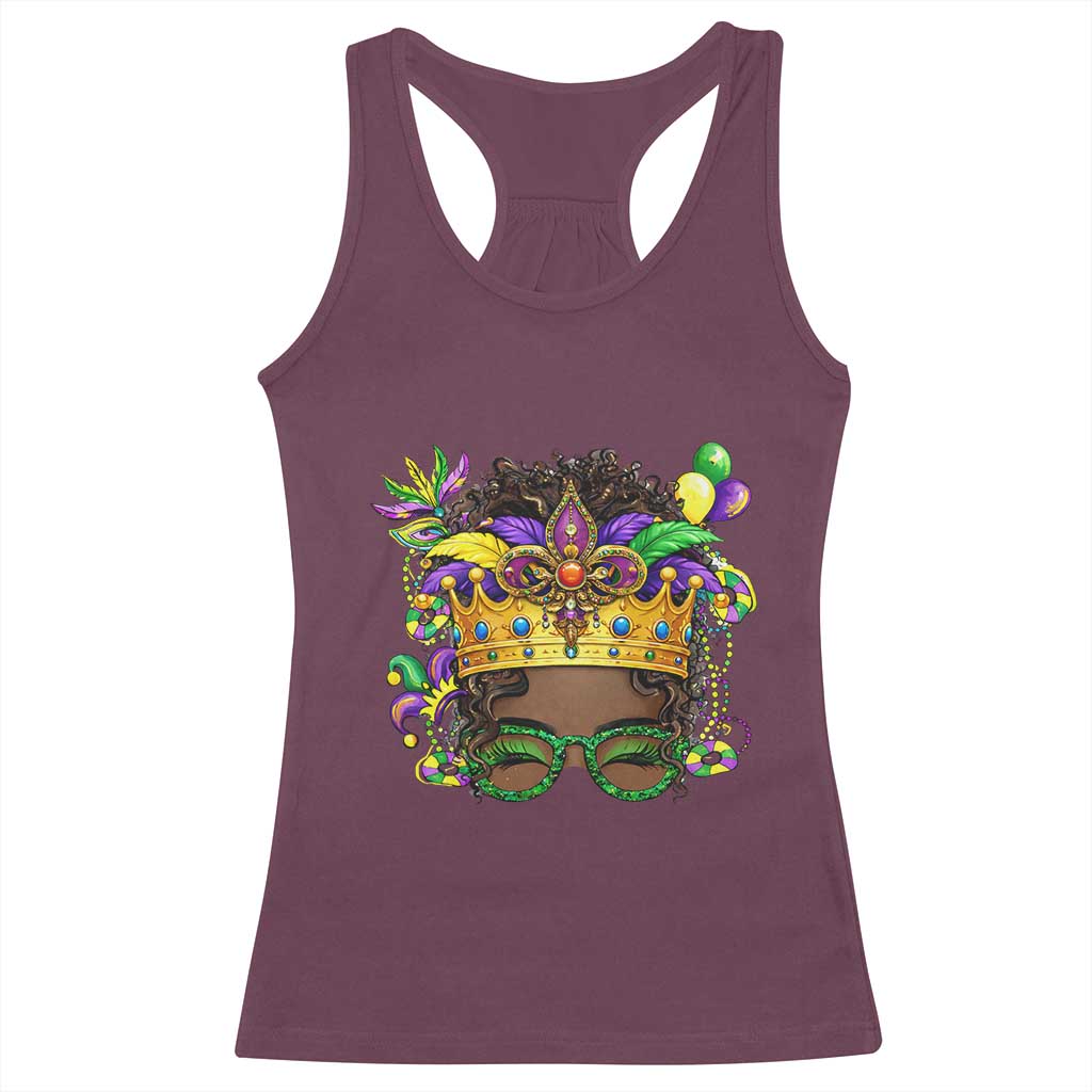 Mardi Gras Queen Racerback Tank Top Messy Pun Carnival Party