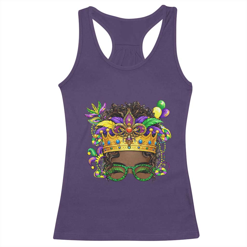Mardi Gras Queen Racerback Tank Top Messy Pun Carnival Party