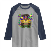 Mardi Gras Queen Raglan Shirt Messy Pun Carnival Party