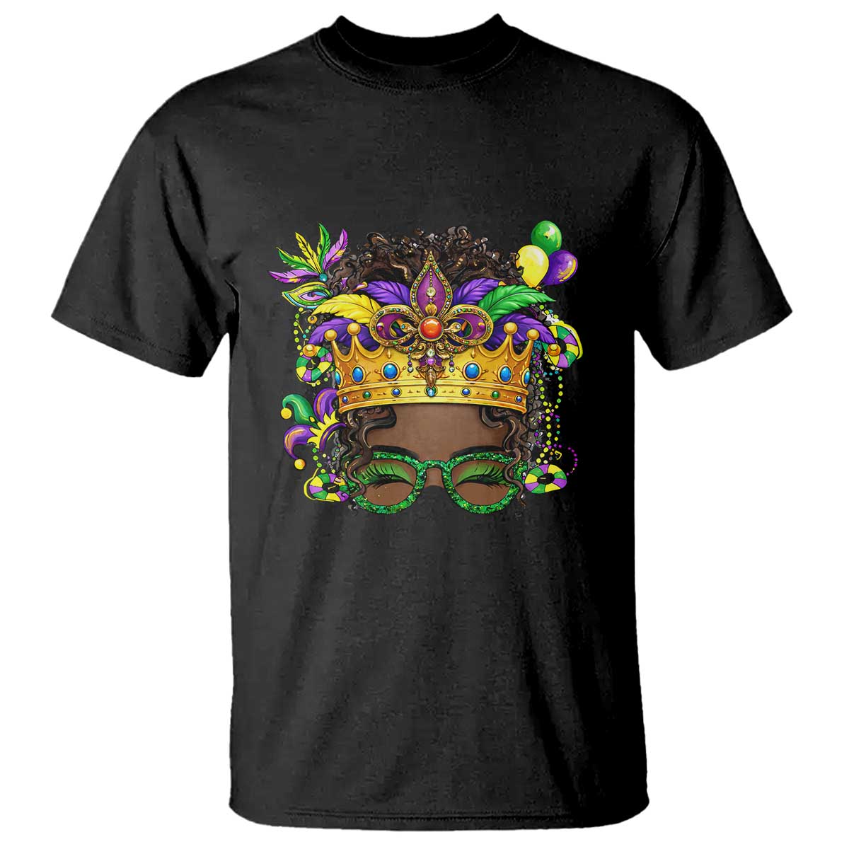 Mardi Gras Queen T Shirt Messy Pun Carnival Party