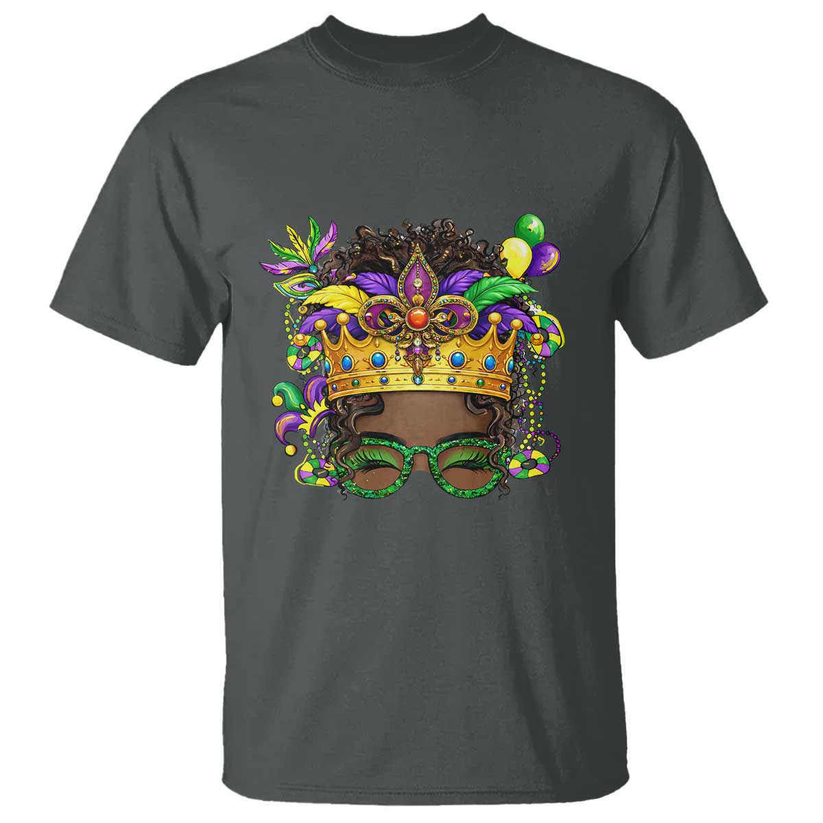 Mardi Gras Queen T Shirt Messy Pun Carnival Party