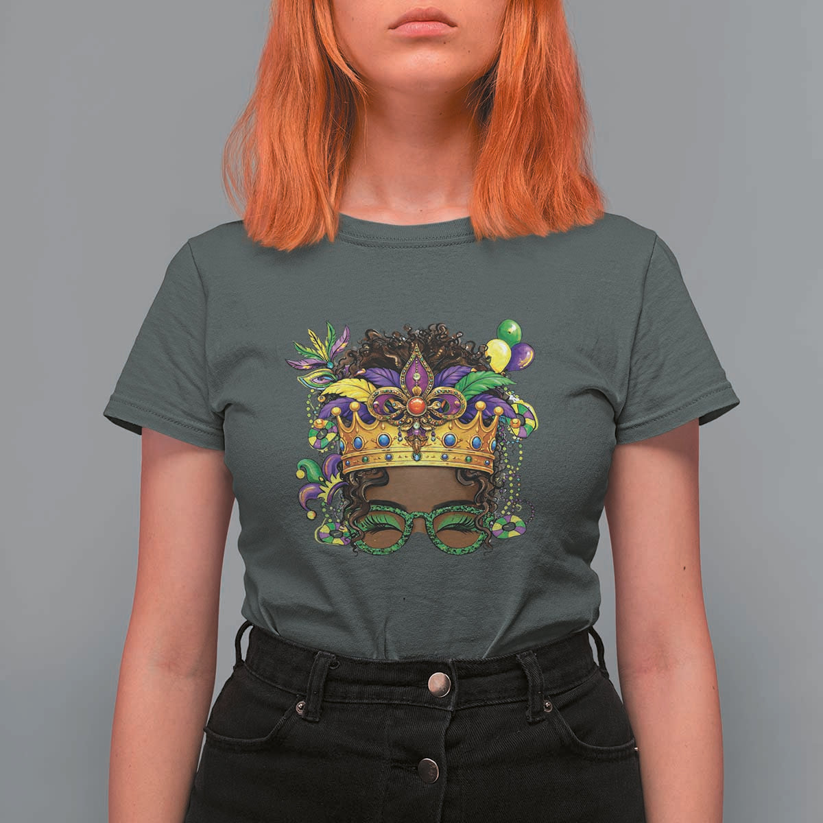 Mardi Gras Queen T Shirt For Women Messy Pun Carnival Party