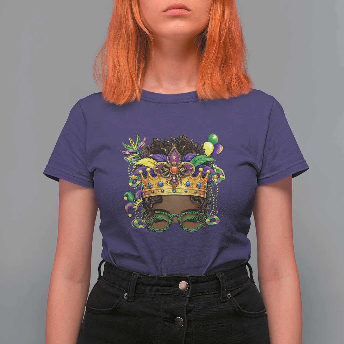 Mardi Gras Queen T Shirt For Women Messy Pun Carnival Party