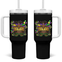 Mardi Gras Queen Tumbler With Handle Messy Pun Carnival Party