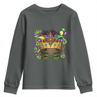 Mardi Gras Queen Youth Sweatshirt Messy Pun Carnival Party