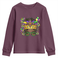 Mardi Gras Queen Youth Sweatshirt Messy Pun Carnival Party