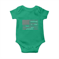 Everything is Fine Trust Your Government Baby Onesie Funny Political Sarcastic American Flag