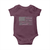 Everything is Fine Trust Your Government Baby Onesie Funny Political Sarcastic American Flag