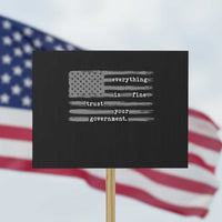 Everything is Fine Trust Your Government Protest Sign Funny Political Sarcastic American Flag