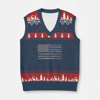 Everything is Fine Trust Your Government V-Neck Knit Sweater Vest Funny Political Sarcastic American Flag