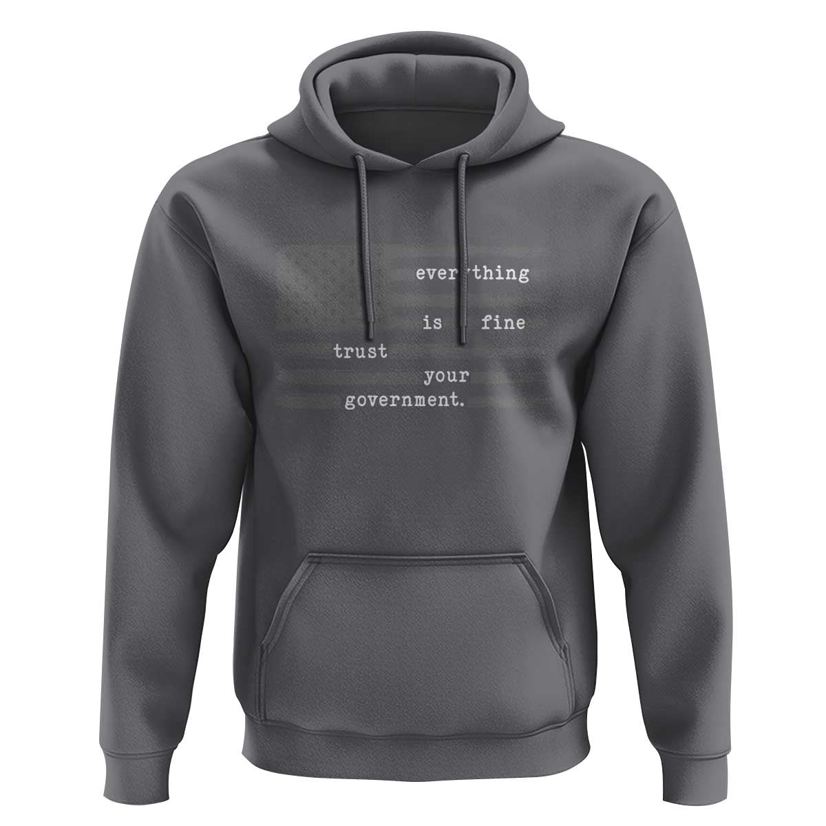 Everything is Fine Trust Your Government Hoodie Funny Political Sarcastic American Flag