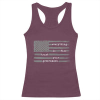 Everything is Fine Trust Your Government Racerback Tank Top Funny Political Sarcastic American Flag