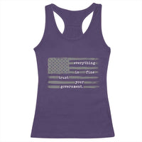 Everything is Fine Trust Your Government Racerback Tank Top Funny Political Sarcastic American Flag