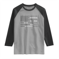 Everything is Fine Trust Your Government Raglan Shirt Funny Political Sarcastic American Flag