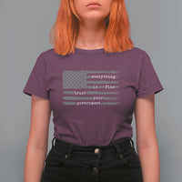 Everything is Fine Trust Your Government T Shirt For Women Funny Political Sarcastic American Flag