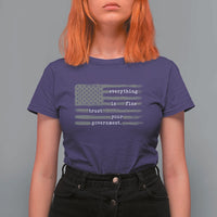 Everything is Fine Trust Your Government T Shirt For Women Funny Political Sarcastic American Flag