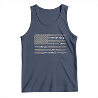 Everything is Fine Trust Your Government Tank Top Funny Political Sarcastic American Flag