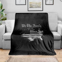 We The People Throw Blanket Vintage Grunge American Flag 4th of July 1776