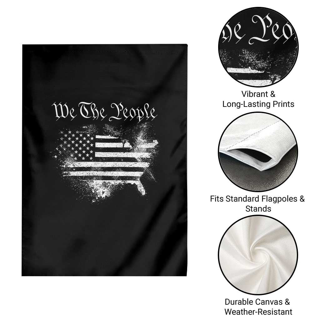 We The People Garden Flag Vintage Grunge American Flag 4th of July 1776