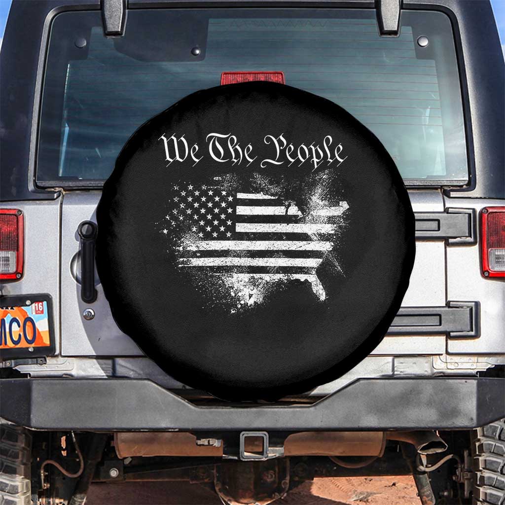We The People Spare Tire Cover Vintage Grunge American Flag 4th of July 1776