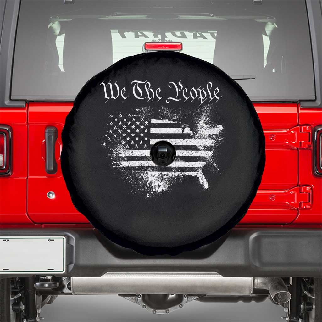 We The People Spare Tire Cover Vintage Grunge American Flag 4th of July 1776