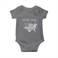 We The People Baby Onesie Vintage Grunge American Flag 4th of July 1776