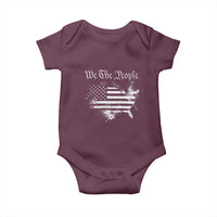 We The People Baby Onesie Vintage Grunge American Flag 4th of July 1776