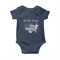 We The People Baby Onesie Vintage Grunge American Flag 4th of July 1776