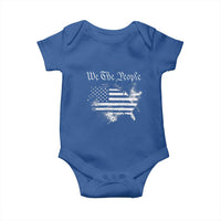 We The People Baby Onesie Vintage Grunge American Flag 4th of July 1776
