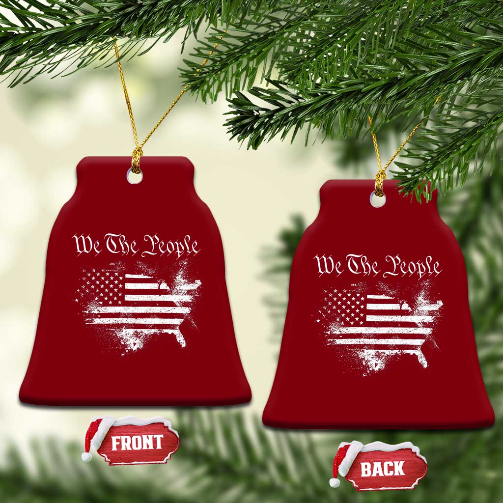 We The People Ceramic Ornament Vintage Grunge American Flag 4th of July 1776