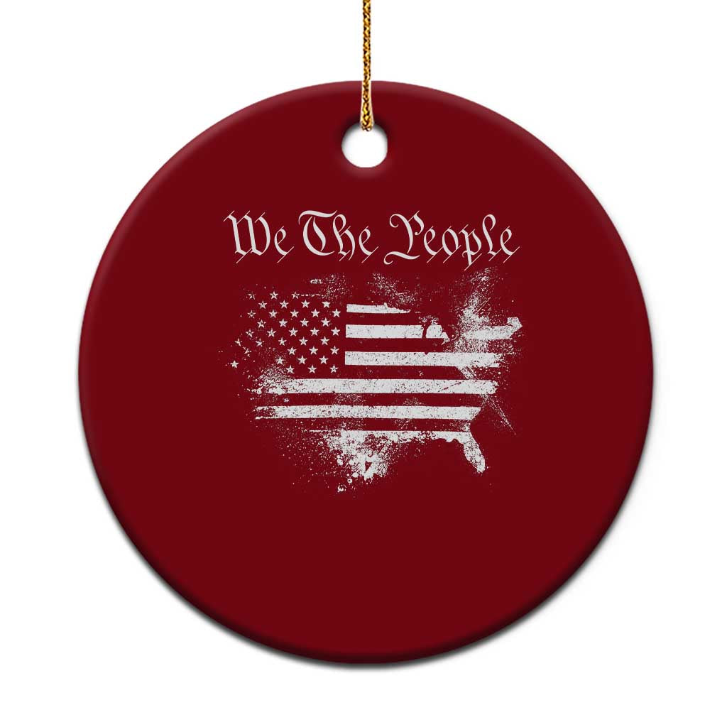 We The People Ceramic Ornament Vintage Grunge American Flag 4th of July 1776