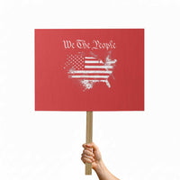 We The People Protest Sign Vintage Grunge American Flag 4th of July 1776