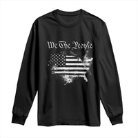 We The People Long Sleeve Shirt Vintage Grunge American Flag 4th of July 1776