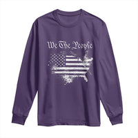 We The People Long Sleeve Shirt Vintage Grunge American Flag 4th of July 1776