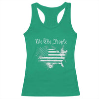 We The People Racerback Tank Top Vintage Grunge American Flag 4th of July 1776