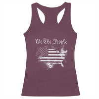 We The People Racerback Tank Top Vintage Grunge American Flag 4th of July 1776