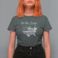 We The People T Shirt For Women Vintage Grunge American Flag 4th of July 1776