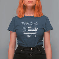 We The People T Shirt For Women Vintage Grunge American Flag 4th of July 1776