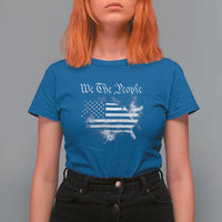 We The People T Shirt For Women Vintage Grunge American Flag 4th of July 1776