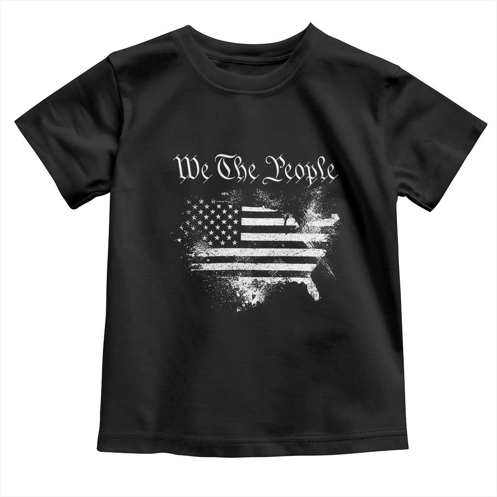 We The People Toddler T Shirt Vintage Grunge American Flag 4th of July 1776